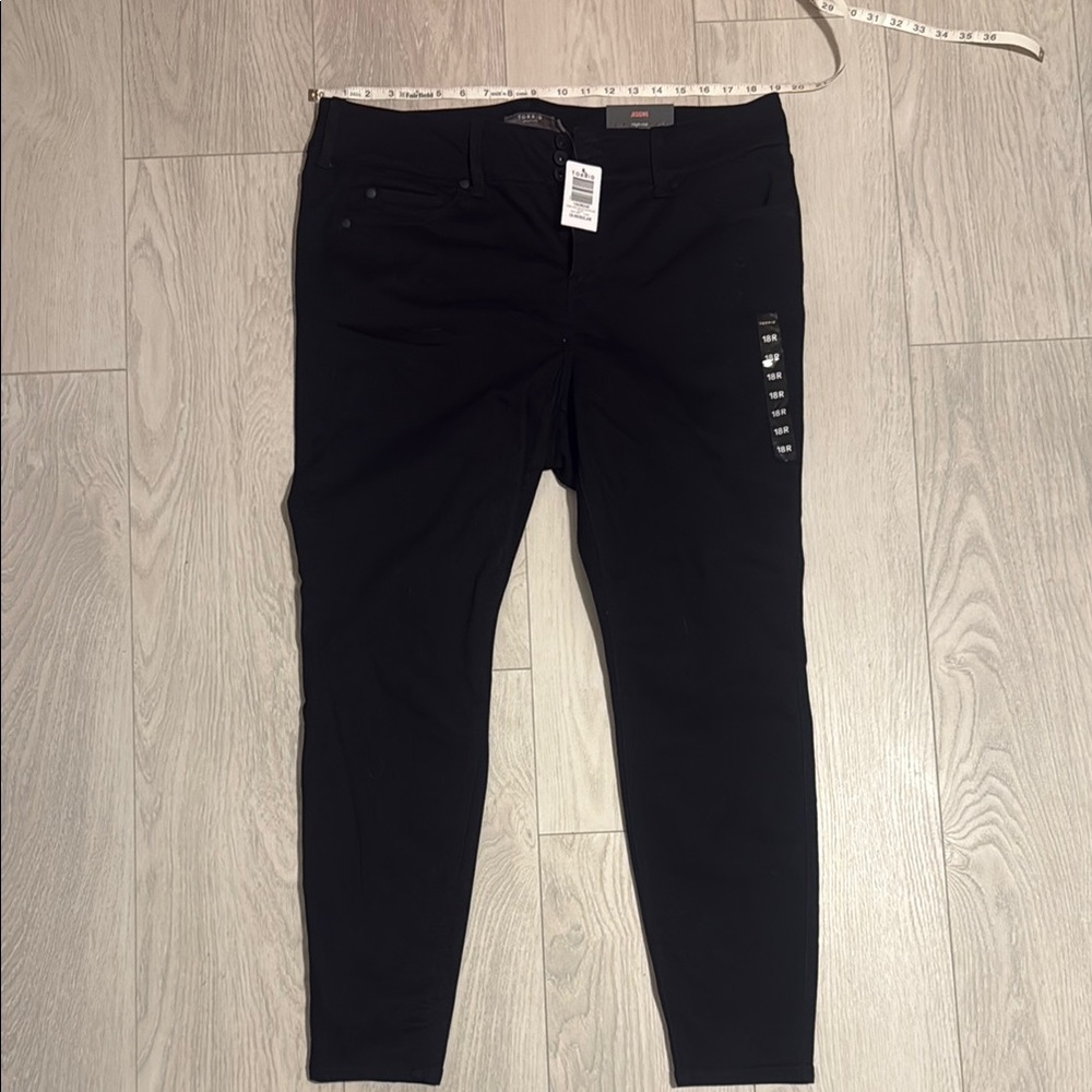 Torrid High-Rise 3 Button Black Skinny Jeans
